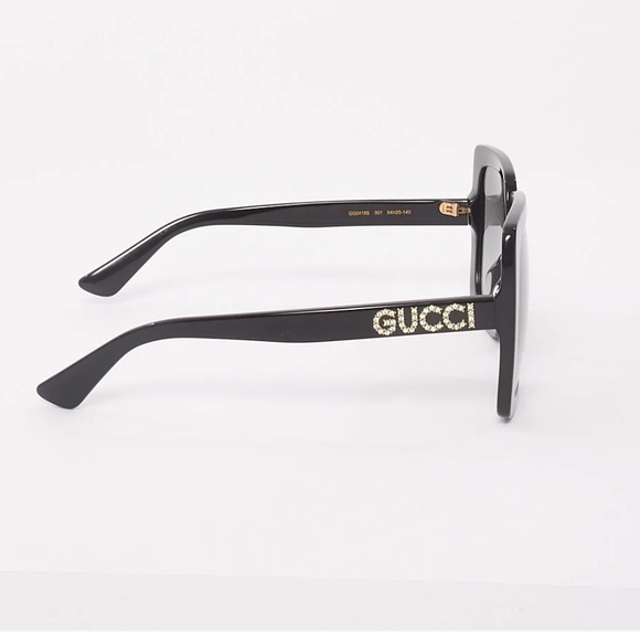 Gucci sunglasses rhinestone bling crystal black silver oversized frame rare - Picture 3 of 5